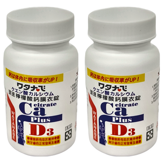 人生製藥 渡邊檸檬酸鈣膜衣錠 含維他命D3, 60顆, 2罐