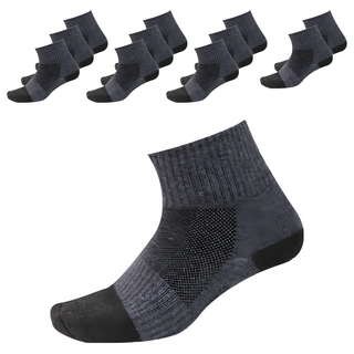 乾爽1/2毛巾底男襪 25-28cm, 深灰色