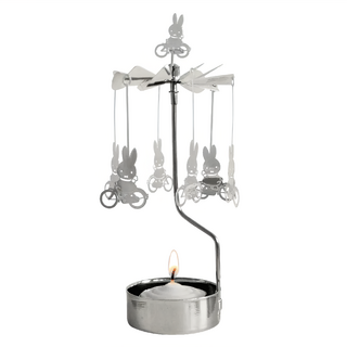 PlutoProdukter Design 燭座 16cm金屬燭台, 米菲兔單車旋轉