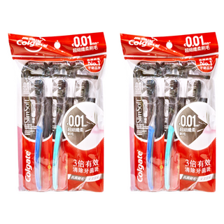 Colgate 高露潔 纖柔備長炭牙刷, 3支, 2包