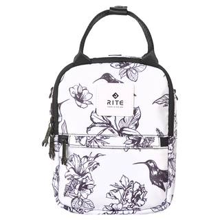 RITE V3 花卉系列 兩用小後背, 16 x 10 x 22cm, 灰花鳥
