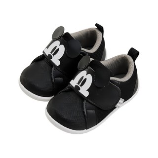 Disney 迪士尼兒童款黑色立體造型休閒鞋, 160mm, 米奇