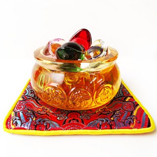 財神小舖 七彩聚寶 玻璃材質, 1組