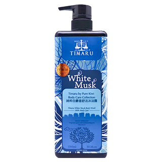 TIMARU 堤瑪露 舒活沐浴露 純粹白麝香, 含羊絨脂成分 深層滋養, 添加Q10, 保濕補水 柔嫩光滑, 1L, 1瓶