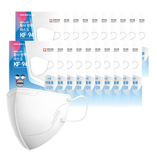 Ever New Clean 鳥嘴口罩 S KF94, 白色, 20包, 5片