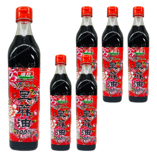 順發油品 冷壓黑麻油 100%, 520ml, 6瓶