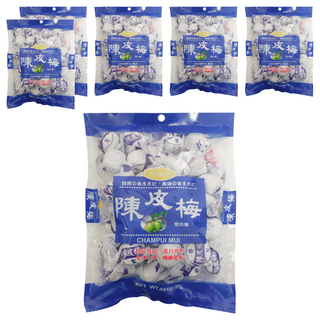 嘉禾 陳皮梅 454g, 精選李子 酸甜滋潤, 古法精製 獨特風味, 新鮮香脆保證, 6袋