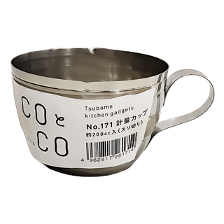 QueenRose霜鳥 18-8不銹鋼刻度小量杯, 銀色, 200cc, 1個