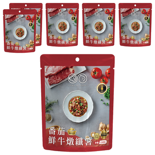 GOMO PET FOOD 鮮食餐包 貓犬專用 番茄鮮牛燉纖薯, 150g, 6包