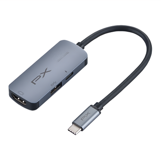 PX 大通 USB TYPE-C 3合1 高畫質影音轉換器, 4K@60Hz, 鋁合金機身, 支援USB3.1協議, UCH13, 1個