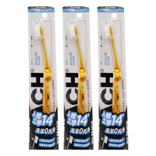 REACH 麗奇 齒科專家14°深層清潔牙刷, 1入, 3支