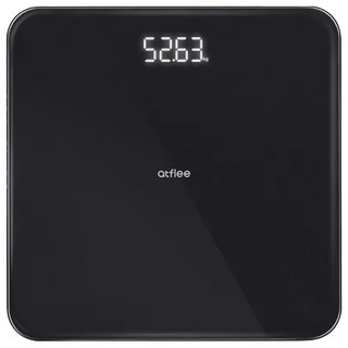atflee T3 家用LED電子體重計, M89051, 黑色, 1個