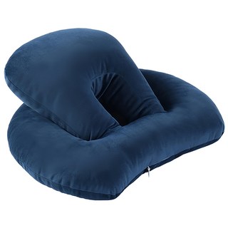多功能鏤空柔軟舒適午睡枕, 深藍色