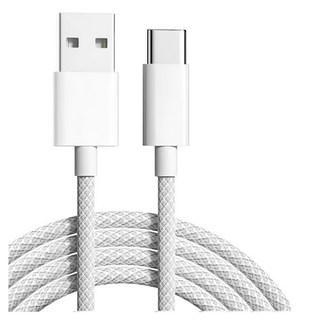 編織3A快速充電傳輸線, Type-C 轉 USB 40W, 1m, 灰白色, 1條