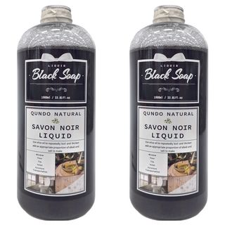 QUNDO 康朵 家事黑皂液 天然清潔 適用於地板、磁磚、家具, 1L, 2瓶