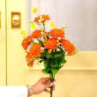 Joart 人造掃墓用節慶菊花, 1個, 橙色