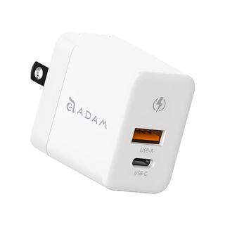 ADAM elements 亞果元素 GaN 35W雙孔迷你快速電源供應器 USB-C/USB-A, 白色, 1個