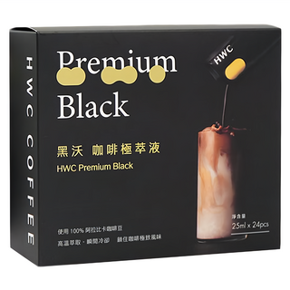 HWC 黑沃咖啡 極萃液, 24包, 25ml, 1盒