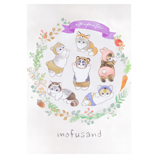 sun-star 貓福珊迪 mofusand 可愛便利貼 辦公學習記事好幫手, 1本, 60張, 動物