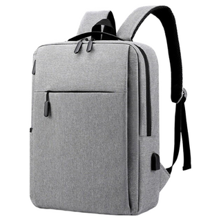 esoon 雙肩筆電後背包 淺灰色 15吋 - 時尚輕便、多功能筆電包, 1個