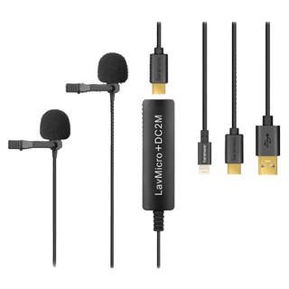 Saramonic 楓笛 LavMicro+ DC2M 全向型手機電腦雙頭領夾麥克風 3.5mm 170cm, 1組