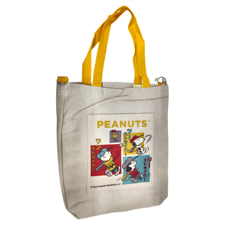 PEANUTS 史努比 二用提袋 附背帶可斜背, 棒球 米色, 1個