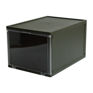 SHUTER 樹德 拼拼樂收納鞋盒 265W x 372D x 213H mm, 軍綠色, 1個