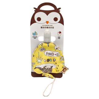 HiBOU 喜福 奶嘴蘋安收好袋 兩件組, 日本進口印花棉 + 日本專利夾扣, 香草奶嘴適用, 純棉布質, 顏色隨機, 1組