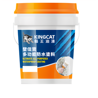 KINGCAT 貓王油漆 壁佳寶多功能防水塗料 K1-680-70, 百合白, 18925ml, 1桶