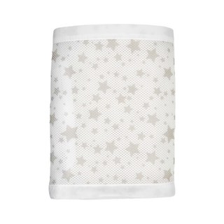 BreathableBaby 透氣嬰兒兩側床圍套裝 100%聚酯纖維 148cm x 28cm x2片 適用於活動床或嬰兒床, 滿天星灰