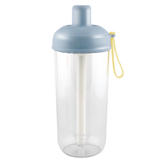 LocknLock 樂扣樂扣 嚼對搖搖吸管杯, 夢幻天空藍, 700ml, 1個