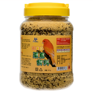 AQUAFUN 水之樂 高蛋白栗鳥飼料, 富含胺基酸與維他命, 均衡營養, 適口性高, 960g, 1罐