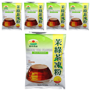 FAIRSEN 惠昇食品 茉綠茶凍粉, SGS檢驗合格，台灣製造，全素可用，美食無負擔, 1kg, 5包
