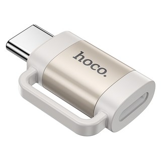 hoco. 浩酷 UA31E Type-C公轉iP母轉接頭, 灰色, 1個, 27.8mm