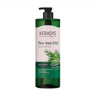 KERASYS 植物油系列 茶樹 洗髮精, 溫和洗淨 呵護秀髮, 輕鬆搓出豐富泡沫, 讓秀髮柔順有光澤 1L, 1瓶