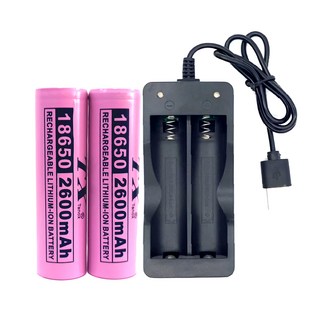 TX Tanox 特林 安全認證18650鋰充電池 2600mAh 2入 USB雙槽充電器, 1組