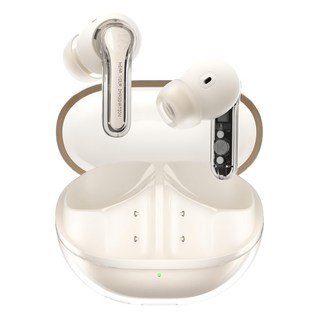 SOUNDPEATS Clear 藍牙耳機 12mm生物振膜動圈 藍牙5.3 40hr續航 ENC通話降噪, 透米色