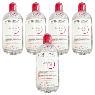 BIODERMA H2O高效潔膚液 粉瓶, 500ml, 5瓶