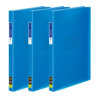 ECO Chungwoon 彩色半透明資料夾 A4 30頁, 天藍色, 3本