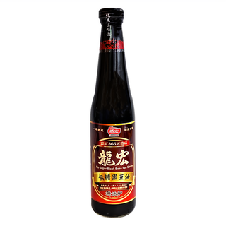 龍宏 無糖黑豆油 台灣產 全素, 420ml, 1瓶