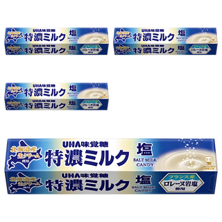 UHA 味覺糖 特濃牛奶條糖 鹽味, 37g, 4條