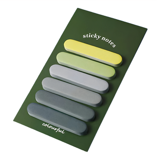 莫蘭迪色系 便利貼 便條紙 索引貼, 5.5 x 1cm, 10個, 200張