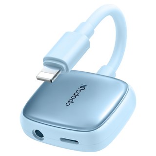Mcdodo 麥多多 Lightning轉接頭/轉接器/轉接線 3.5mm 光飛, 藍色, 1個
