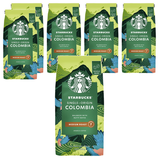 STARBUCKS 星巴克 特選系列 哥倫比亞單品咖啡豆, 咖啡豆(無研磨), 200g, 6包