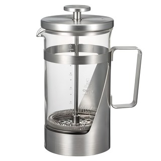 HARIO 好璃奧 胖胖銀濾壓壺600, 銀色, 1個