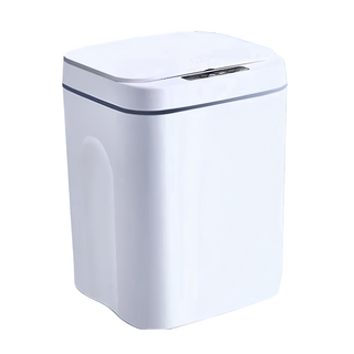 智能感應垃圾桶 21.5 x 20.5 x 34.5cm 電池款 16L, 白色, 1層