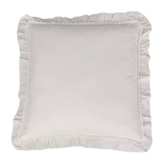 水洗棉抱枕套 水洗棉+棉麻, 45 x 45cm, 韓系純白流蘇