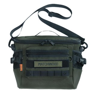 Matchwood Mighty斜背包, 560D防水尼龍, 9.5L, 34 x 24.5 x 11.5cm, 軍綠色