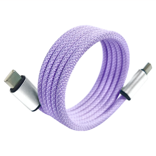 HONG JIN 宏晉 Type-C-Lightning 多彩磁吸充電線 30W, 1m, 深紫色, 1條