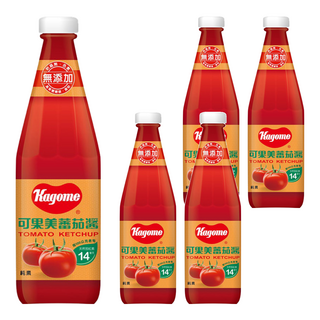 KAGOME 可果美 蕃茄醬，精選成熟番茄製作，醋作為天然防護，不含防腐劑, 700g, 5瓶